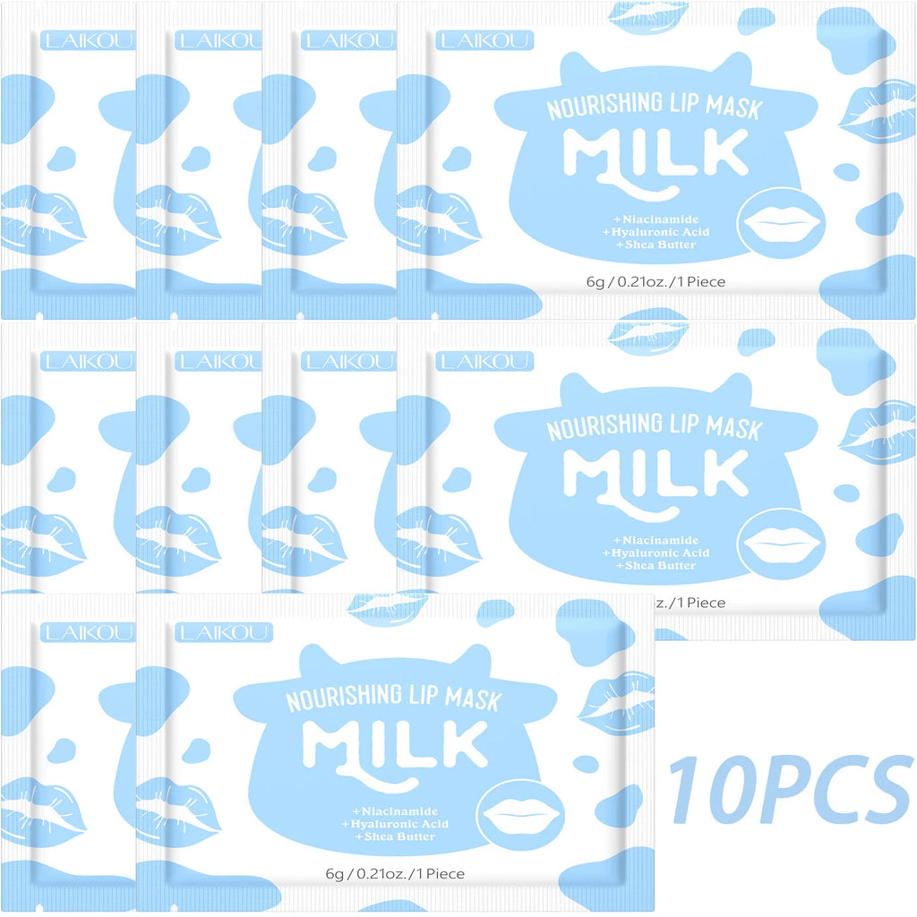 LAIKOU 5/10pcs Lip Mask Lip Care Moisturizing Hydrating Repair Lighten Lip Lines  Gel Patch Lips Pad Patches Care Products