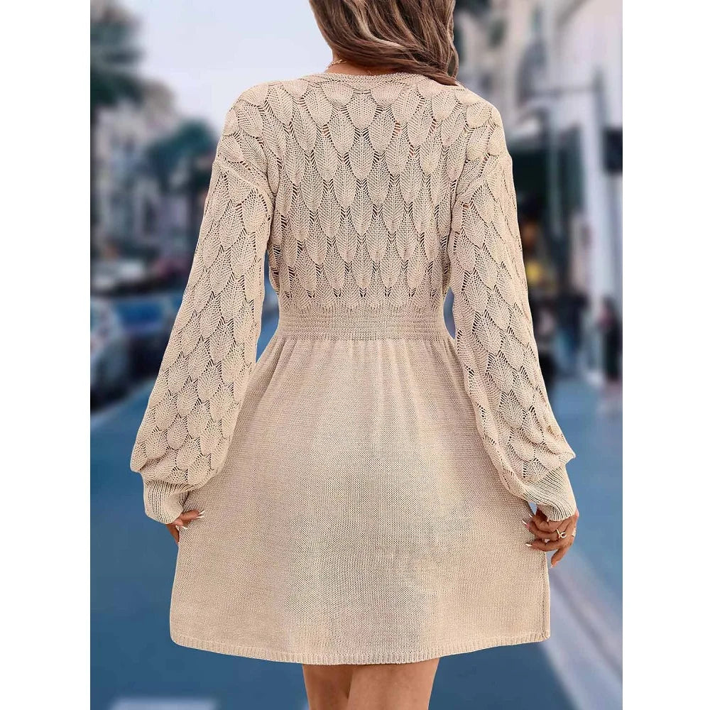 Autumn Spell Crochet Sweater Dress
