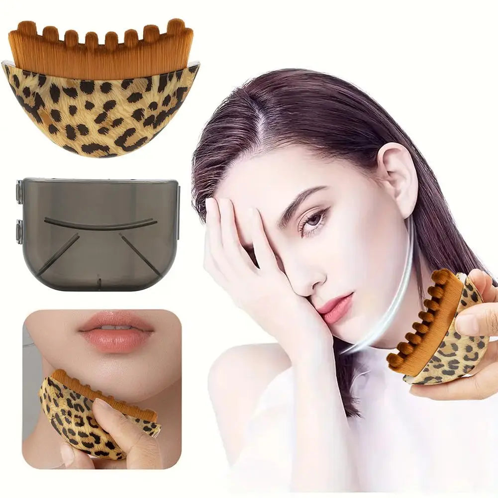 Ergonomic Lymphatic Face Brush Dry Brushing Tool Chin Jaw Sculpting Reduce Puffiness Drainage Salon Home Skincare