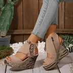 Boho Tassel Wedge Sandals