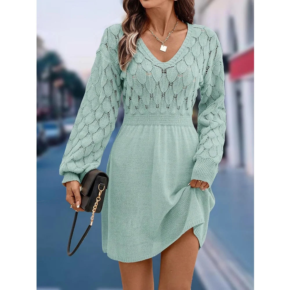Autumn Spell Crochet Sweater Dress