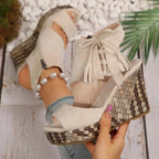 Boho Tassel Wedge Sandals