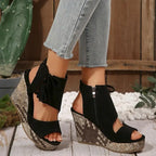 Boho Tassel Wedge Sandals