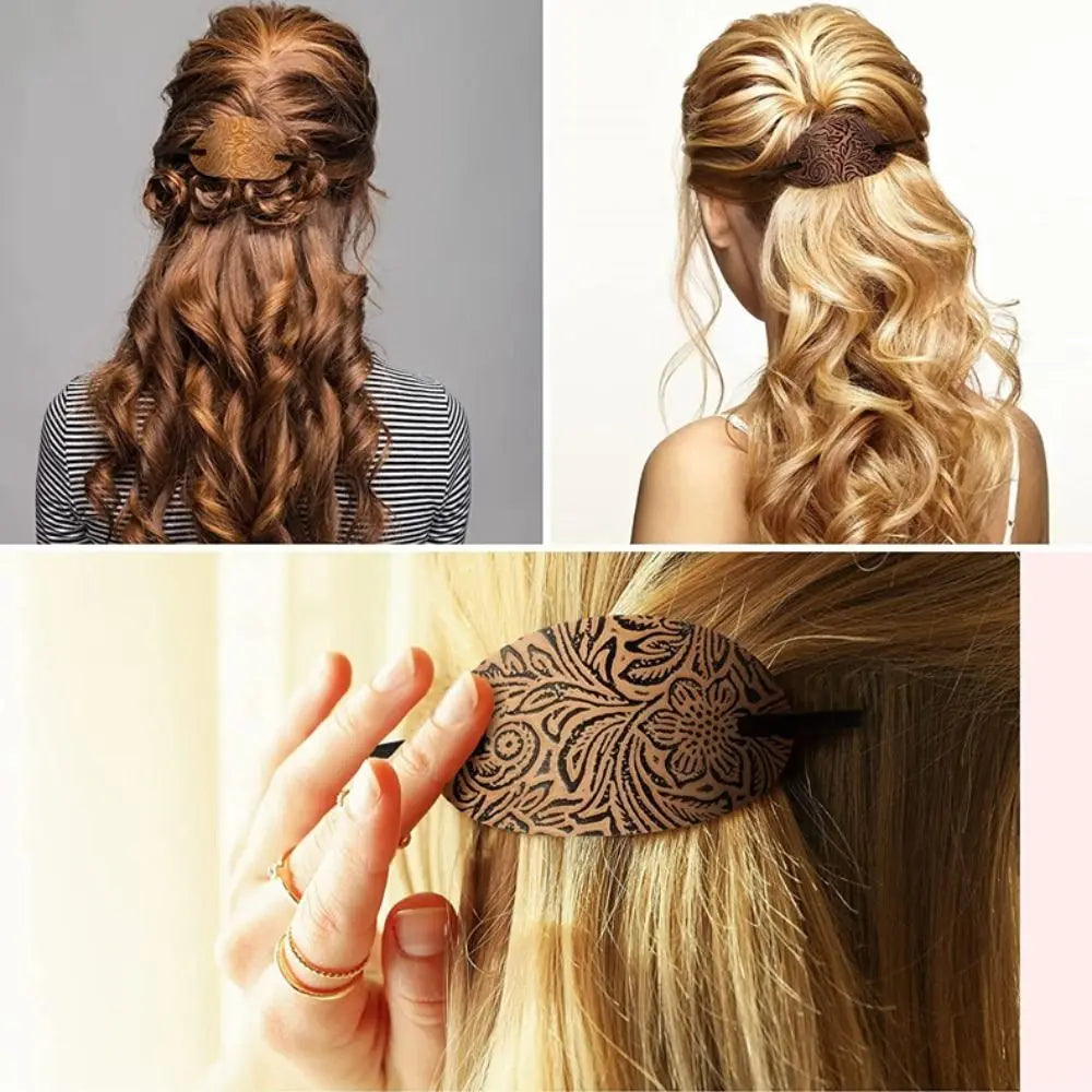 Leather Hair Barrette