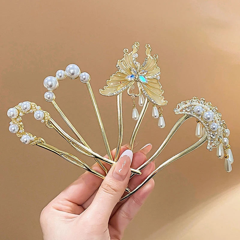 Tasseled Hair Fork – Elegant Updo Accessory