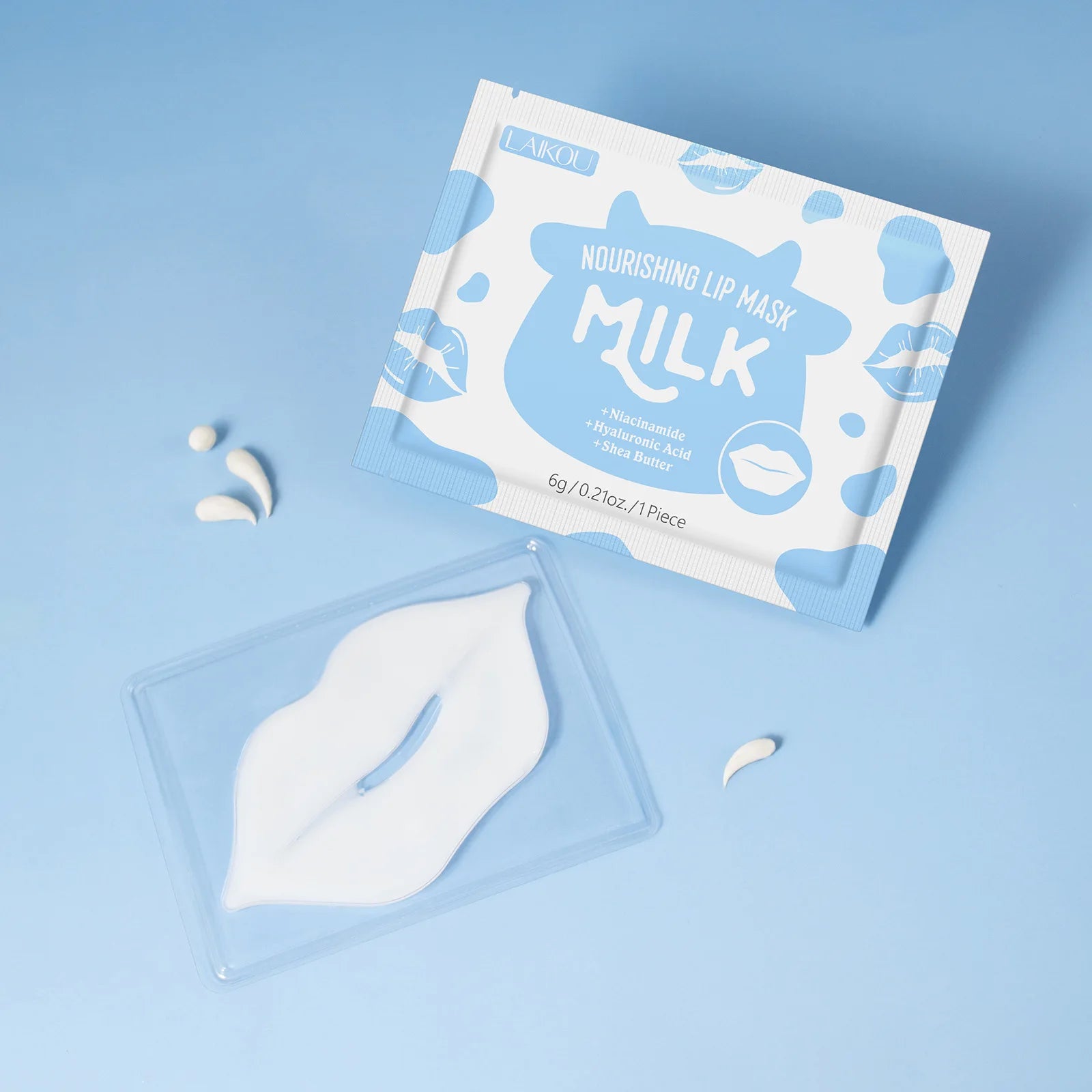 LAIKOU 5/10pcs Lip Mask Lip Care Moisturizing Hydrating Repair Lighten Lip Lines  Gel Patch Lips Pad Patches Care Products
