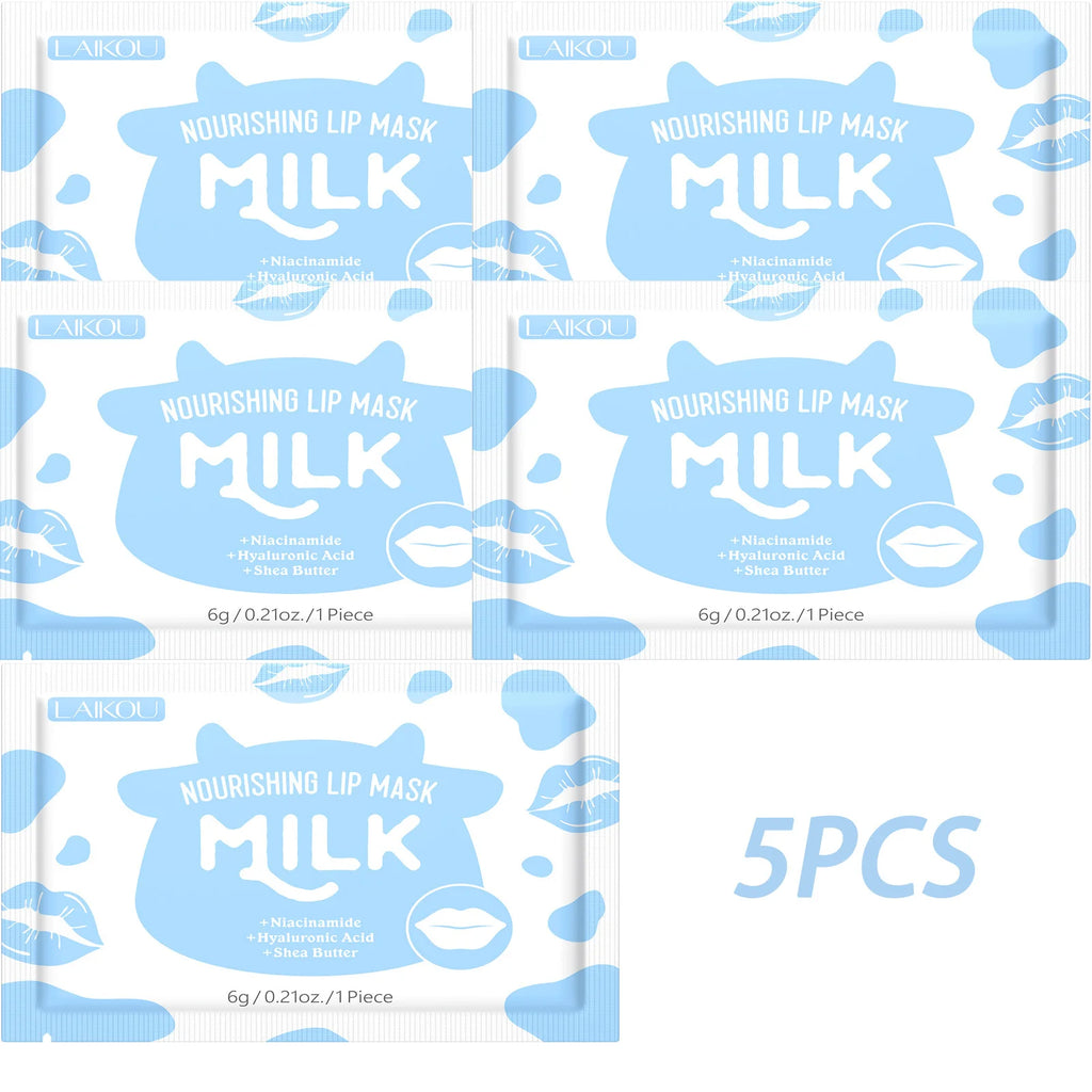 LAIKOU 5/10pcs Lip Mask Lip Care Moisturizing Hydrating Repair Lighten Lip Lines  Gel Patch Lips Pad Patches Care Products
