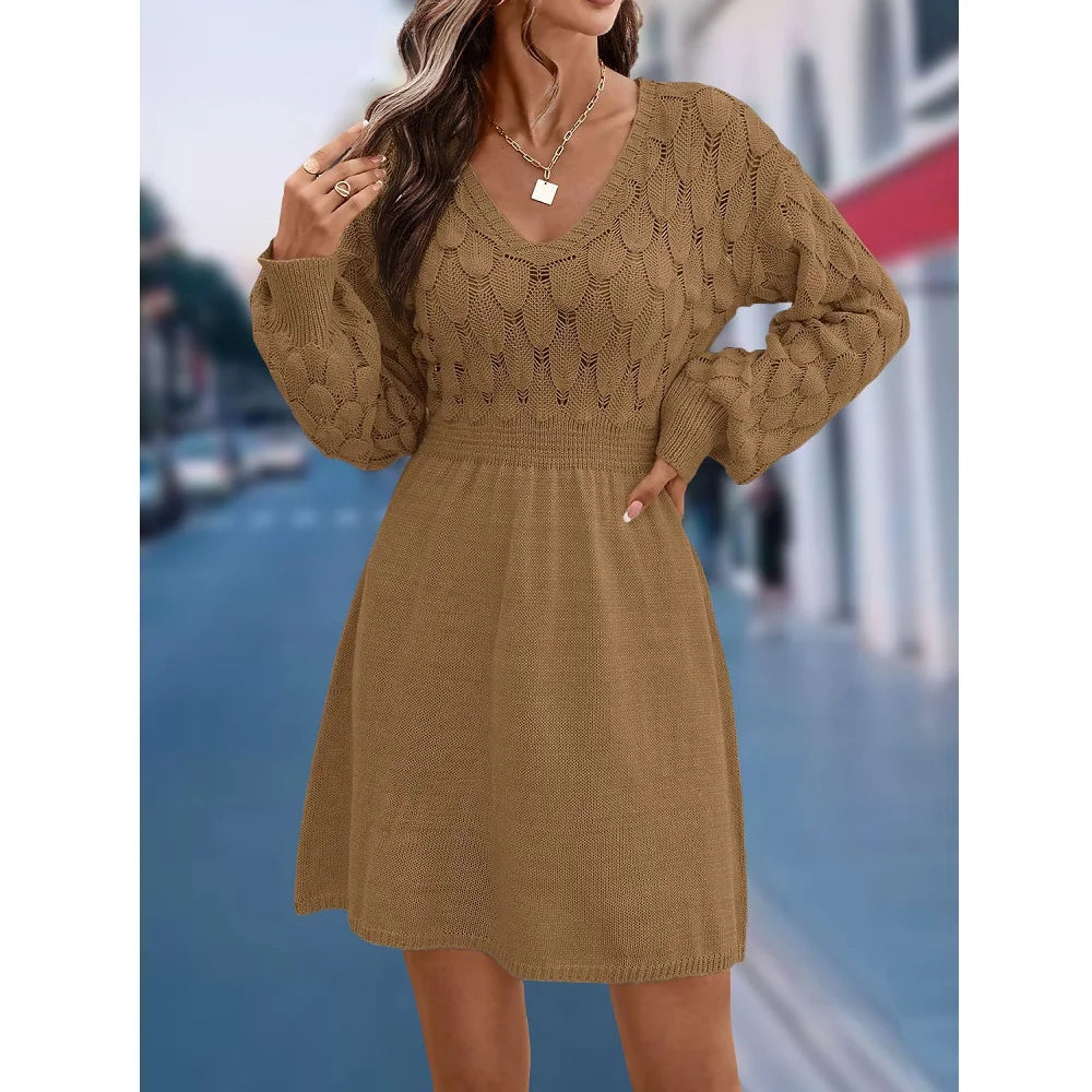Autumn Spell Crochet Sweater Dress
