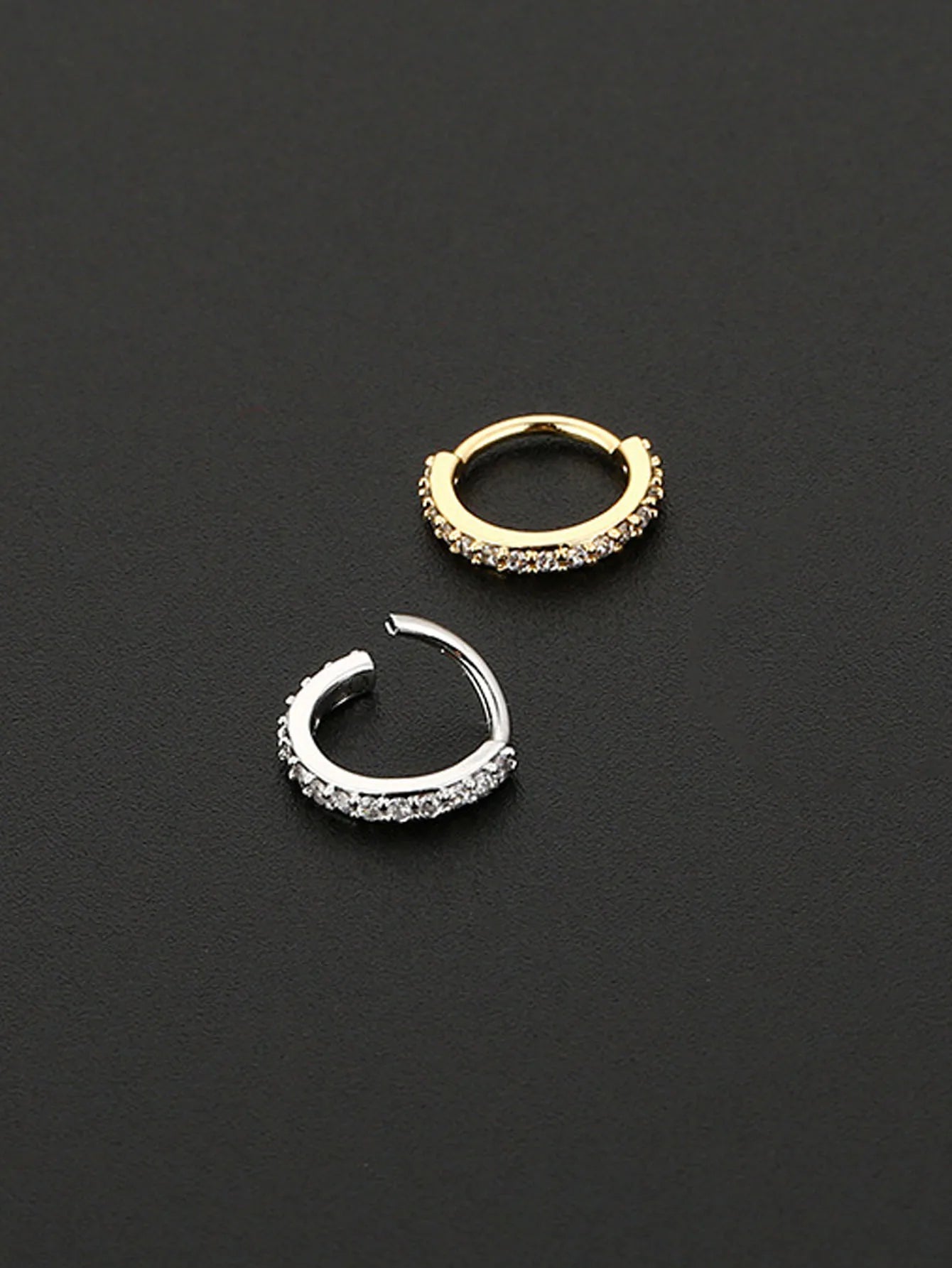 Rhinestone Nose Ring for Women Nasal Septum Daily Wear Body Jewelry Piercing Accessory Ladies Fashion Accessory