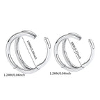 Nose Rings Hoops Double Septum Rings Cartilage Hoop Earring Piercing Nariz Open Stacked Hoop Nose Rings for Women and Men