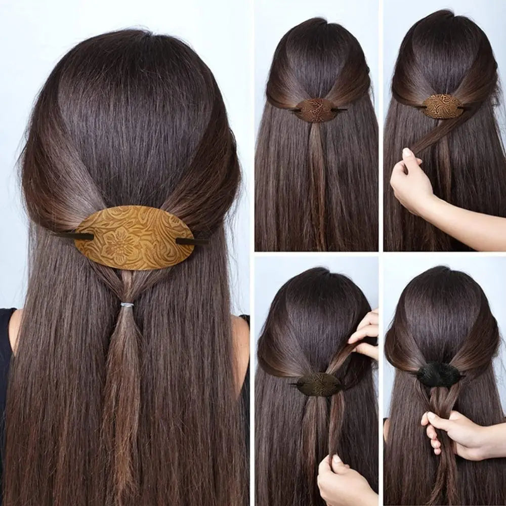 Leather Hair Barrette