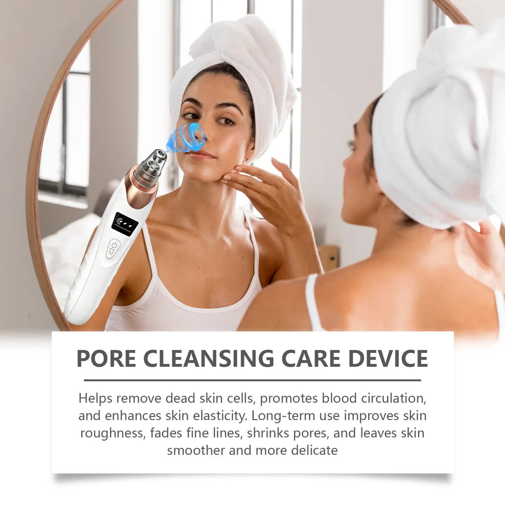 Blackhead Remover Pore Vacuum, Facial Pore Cleaner - 5 Suction Power, 5 Probes, USB Rechargeable