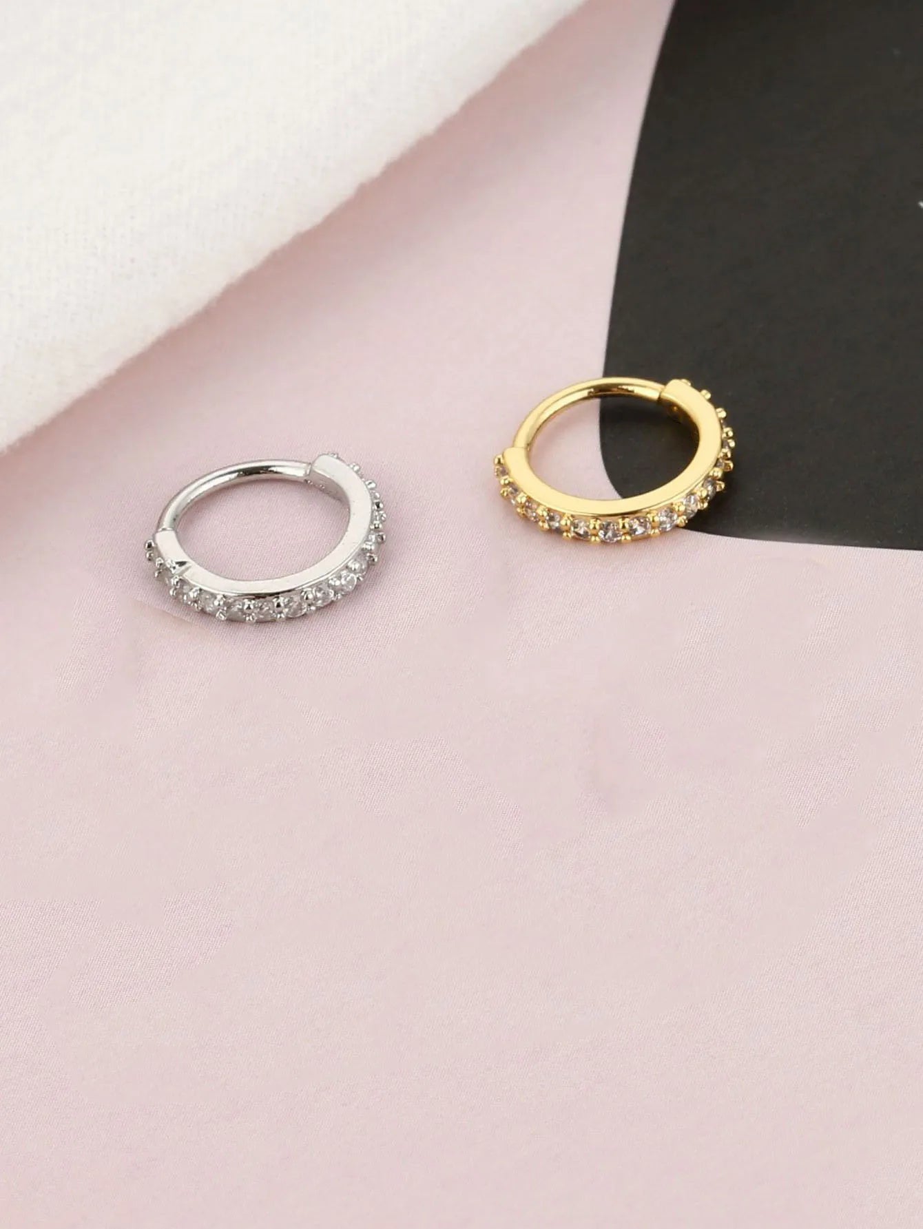 Rhinestone Nose Ring for Women Nasal Septum Daily Wear Body Jewelry Piercing Accessory Ladies Fashion Accessory