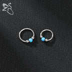 Opal Stainless Steel Nose Ring & Septum Hoop | 20G/18G/16G | 8MM/10MM