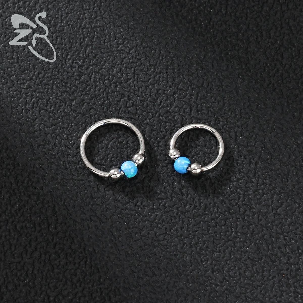 Opal Stainless Steel Nose Ring & Septum Hoop | 20G/18G/16G | 8MM/10MM