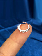 Rhinestone Nose Ring for Women Nasal Septum Daily Wear Body Jewelry Piercing Accessory Ladies Fashion Accessory