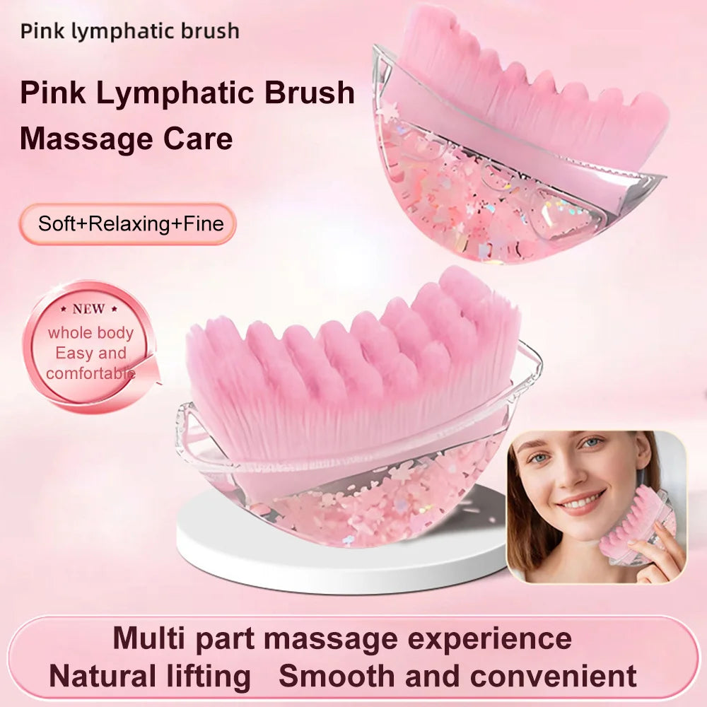 Lymphatic Face Brush Chin&Jawline Sculpting Drainage Face Massage Brush Skin Sculpting Tool Detox Facial Brush Blood Circulation