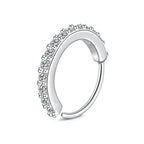 Rhinestone Nose Ring for Women Nasal Septum Daily Wear Body Jewelry Piercing Accessory Ladies Fashion Accessory