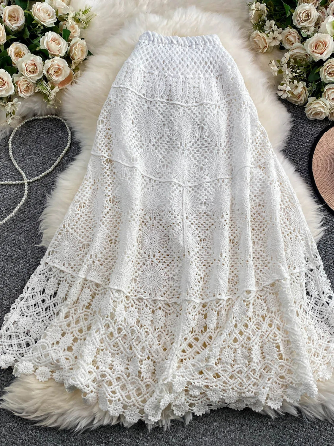 Free Spirit Lace Maxi Skirt
