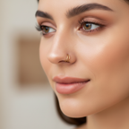 Double hoop nose ring lifestyle photo